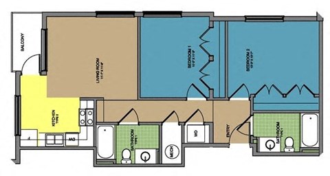 The Masonry Two Bedroom Apartment in Richmond Va